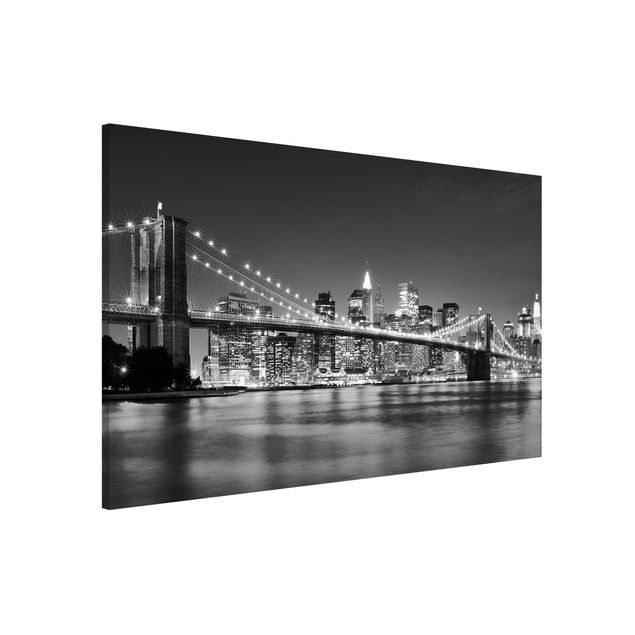 Wandbilder New York Nighttime Manhattan Bridge II