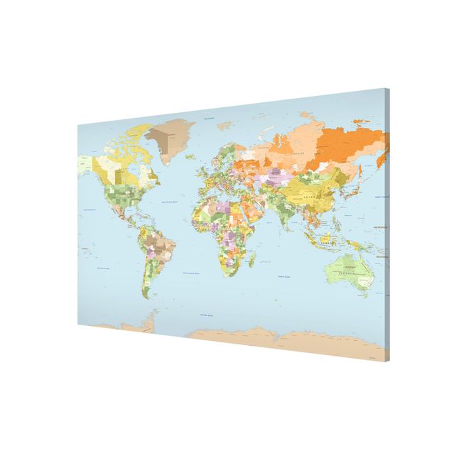 Wanddeko Esszimmer Politische Weltkarte