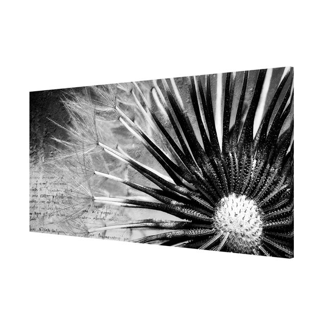 Wanddeko Esszimmer Pusteblume Schwarz & Weiß