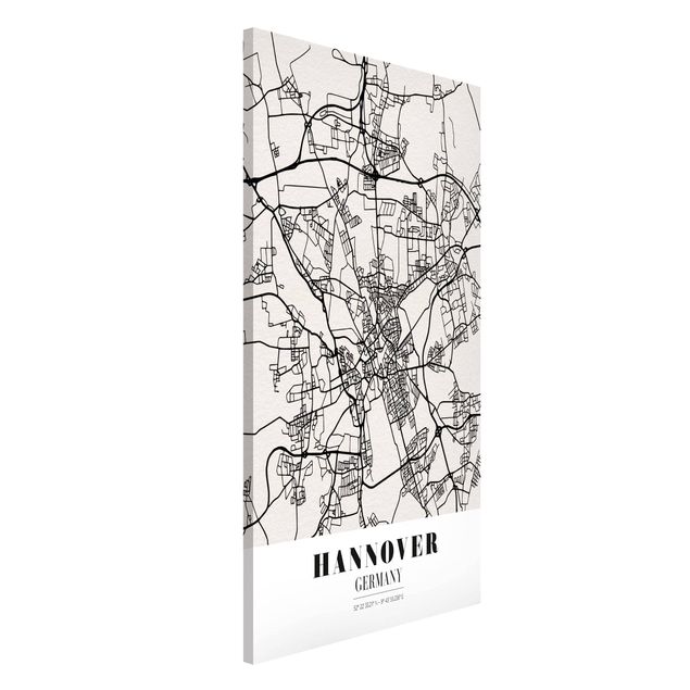 Wanddeko Flur Stadtplan Hannover - Klassik