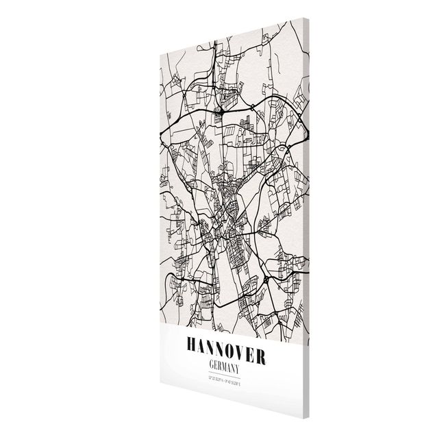 Wanddeko Büro Stadtplan Hannover - Klassik