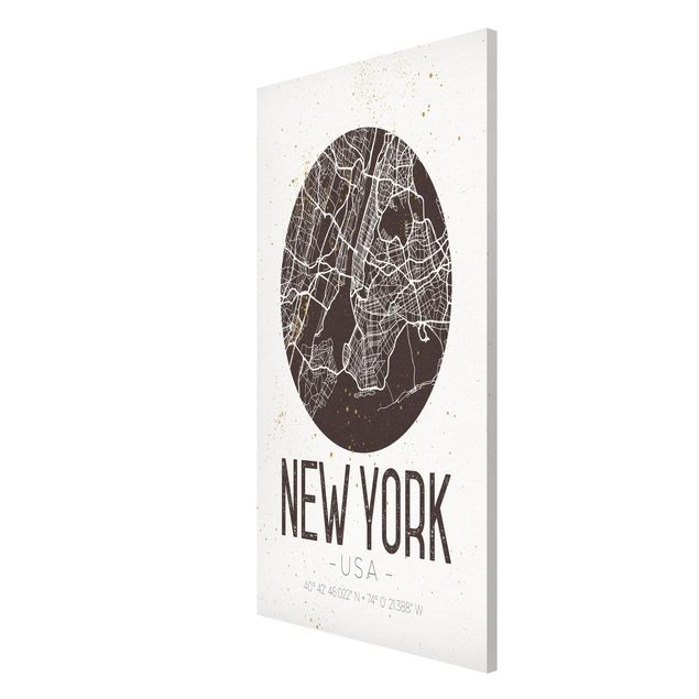 Wanddeko Flur Stadtplan New York - Retro