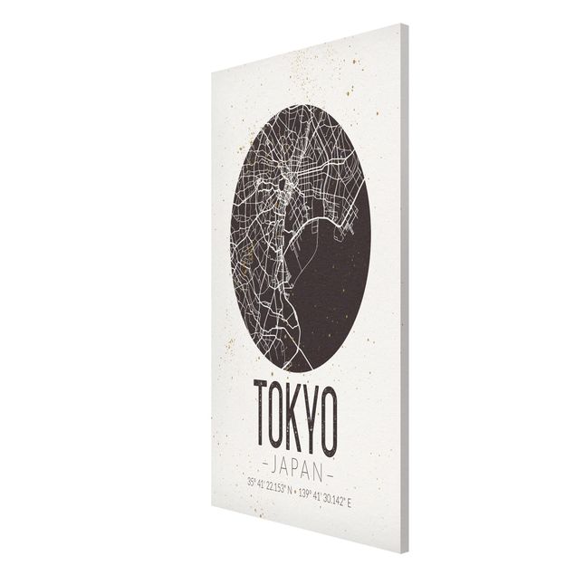 Wanddeko Esszimmer Stadtplan Tokyo - Retro