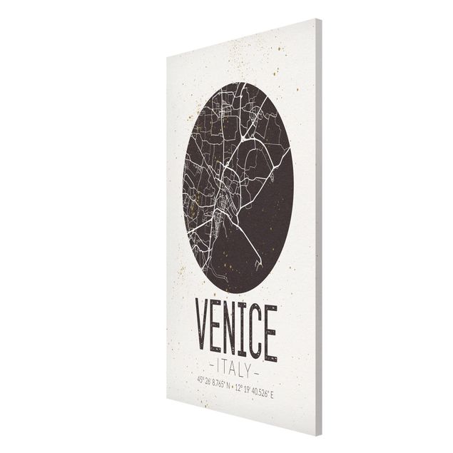 Wanddeko Esszimmer Stadtplan Venice - Retro
