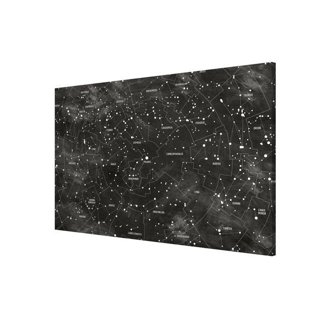 Wanddeko Jungenzimmer Sternbild Karte Tafeloptik