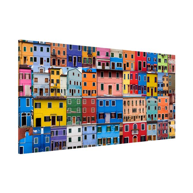Wanddeko bunt Venezianische Häuser