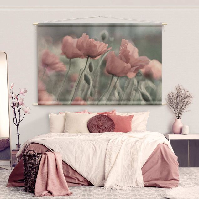 Wanddeko Wohnzimmer Malerische Mohnblumen