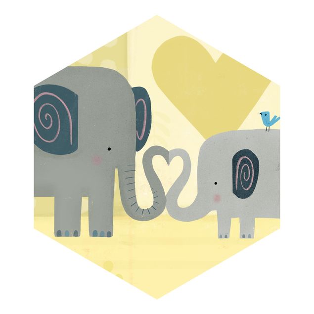 Wanddeko Mädchenzimmer Mama und ich - Elefanten