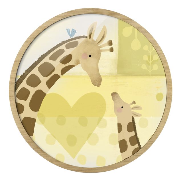 Deko Illustration Mama und ich - Giraffen