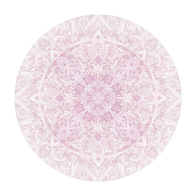 teppich für balkon Mandala Aquarell Ornament rosa