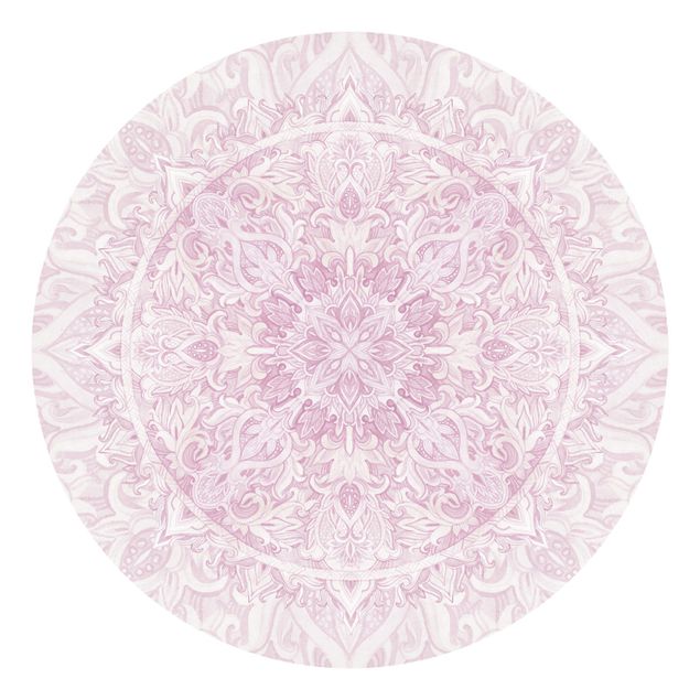 Wanddeko Flur Mandala Aquarell Ornament rosa