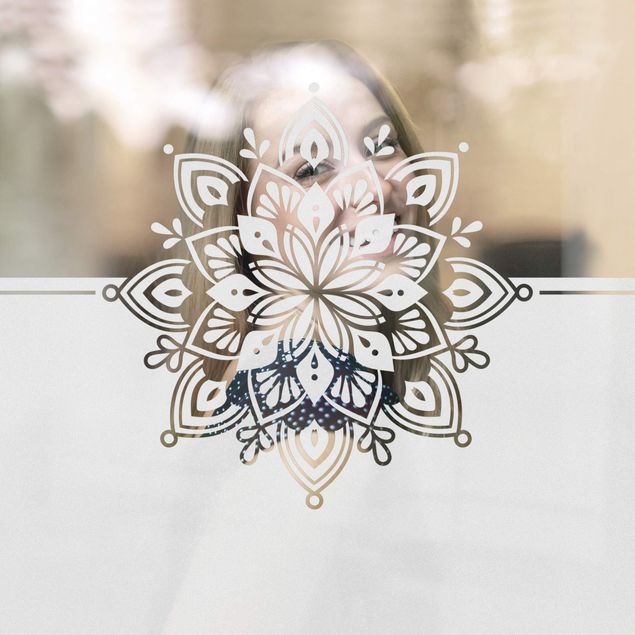 Wanddeko draußen Mandala Ornament Bordüre
