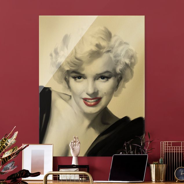 Wanddeko Flur Marilyn auf Sofa