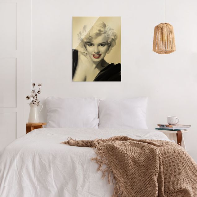 Wanddeko Esszimmer Marilyn auf Sofa