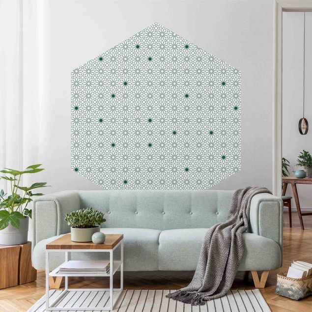 Wanddeko Schlafzimmer Marokkanische Sterne Linienmuster