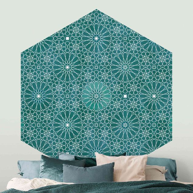 Wanddeko Schlafzimmer Marokkanisches Blumen Muster