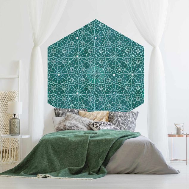 Wanddeko Esszimmer Marokkanisches Blumen Muster