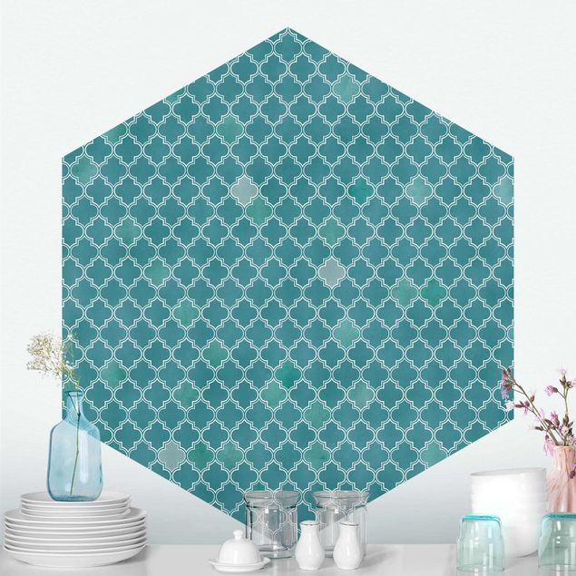 geometrische Tapete Marokkanisches Ornament Muster