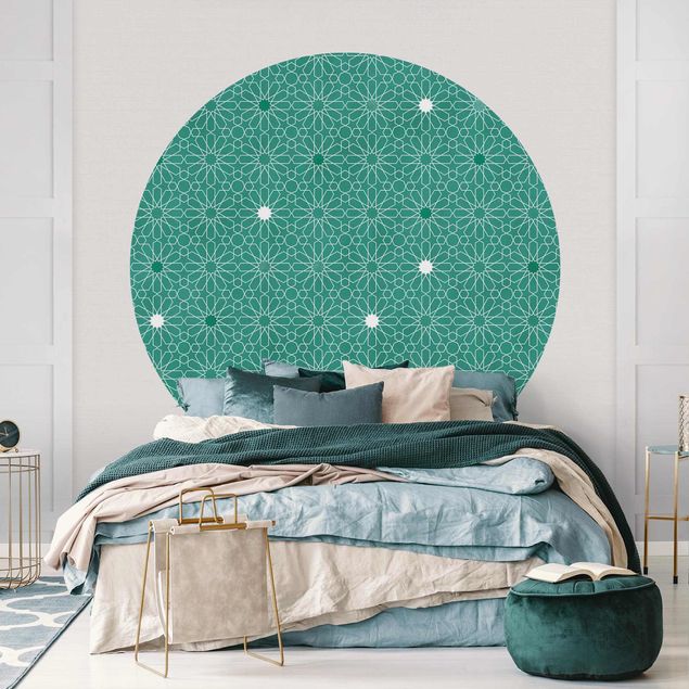 Wanddeko Wohnzimmer Marokkanisches Sternen Muster