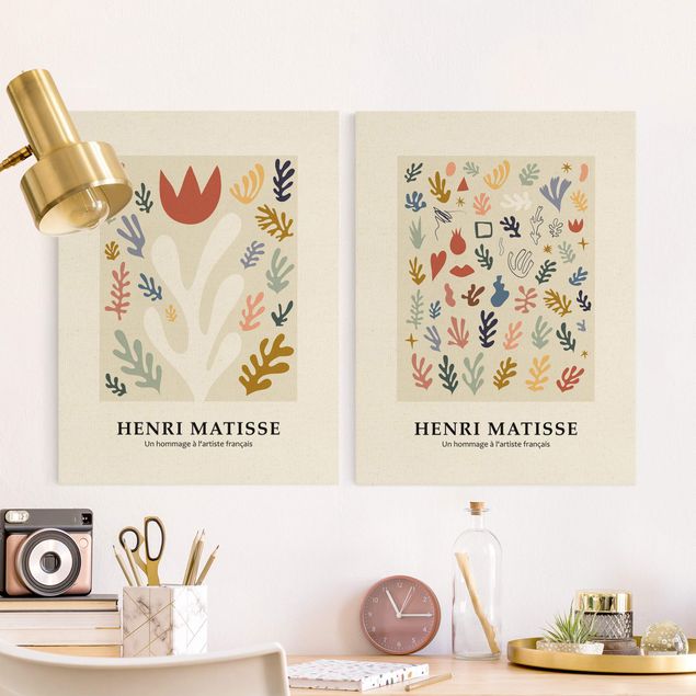 Wanddeko bunt Matisse Hommage - Pflanzenpracht