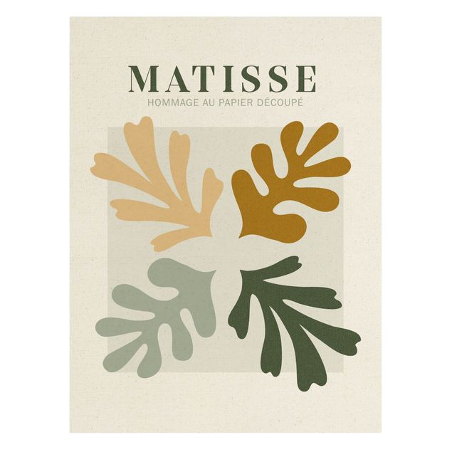 Wanddeko über Sofa Matisse Interpretation - Blätter
