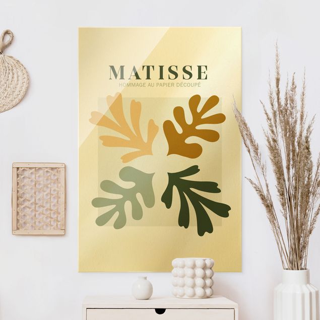 Wanddeko grün Matisse Interpretation - Blätter