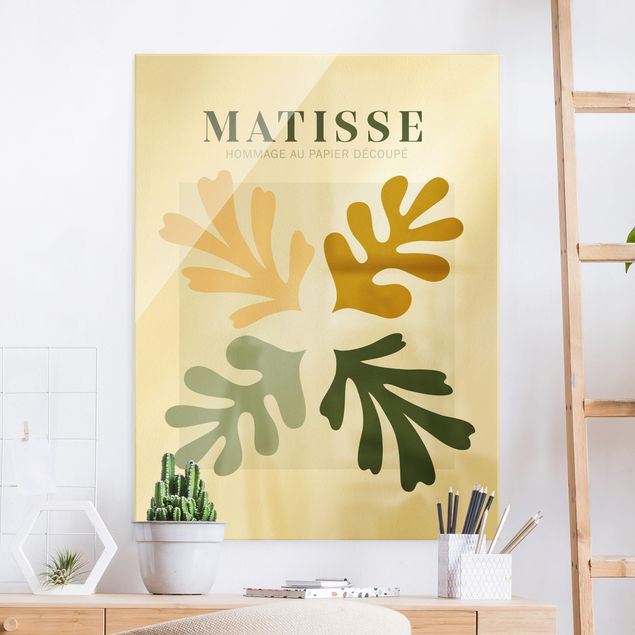 Wanddeko grün Matisse Interpretation - Blätter
