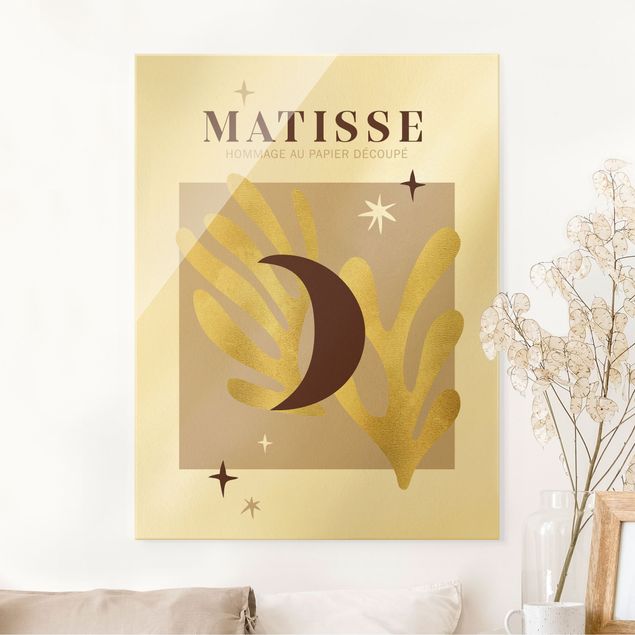 Wanddeko gold Matisse Interpretation - Mond und Sterne