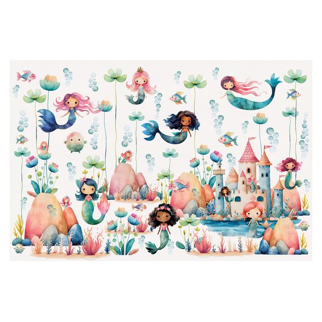Wanddeko Mädchenzimmer Meerjungfrau Wunderwelt