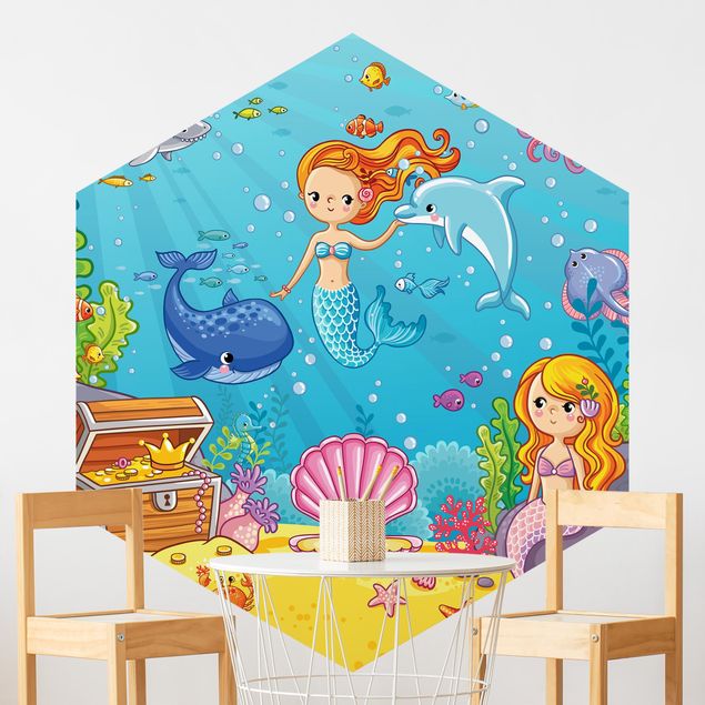 Deko Kinderzimmer Meerjungfrau Unterwasserwelt