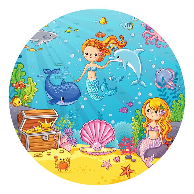 Wanddeko Mädchenzimmer Meerjungfrau Unterwasserwelt