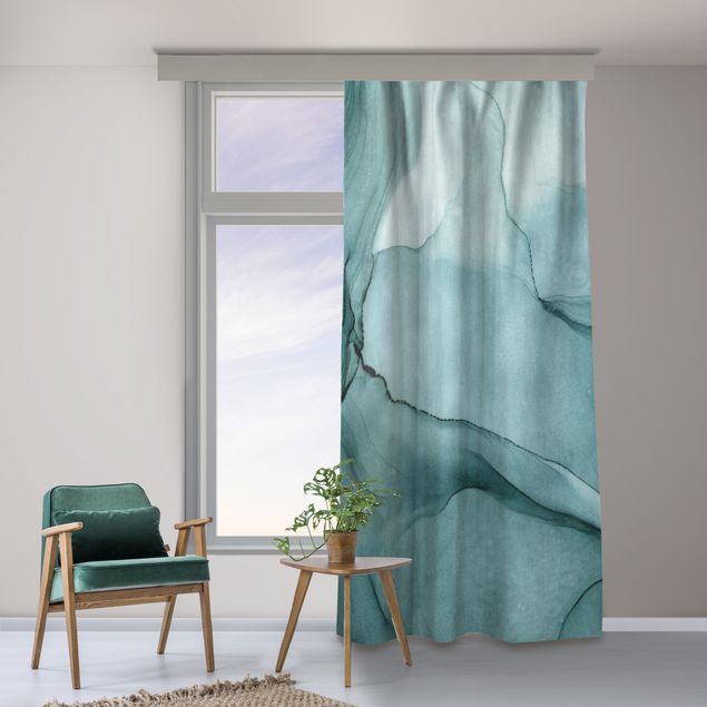Vorhang modern Melierte Blautanne