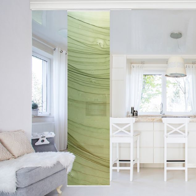 Wanddeko Wohnzimmer Meliertes Grün mit Honig