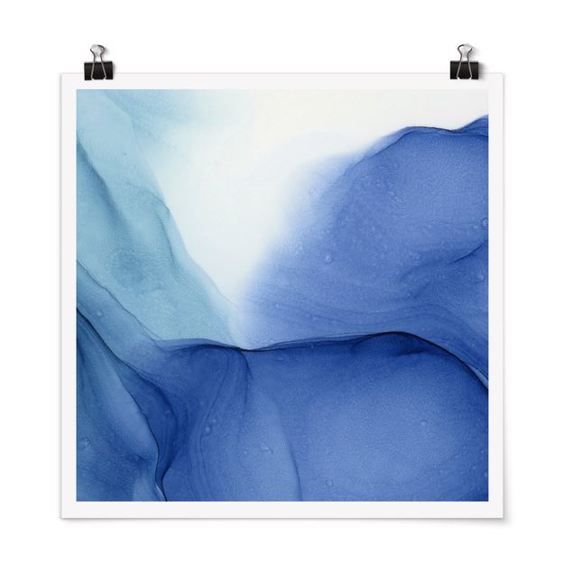 Wanddeko Esszimmer Meliertes Tintenblau