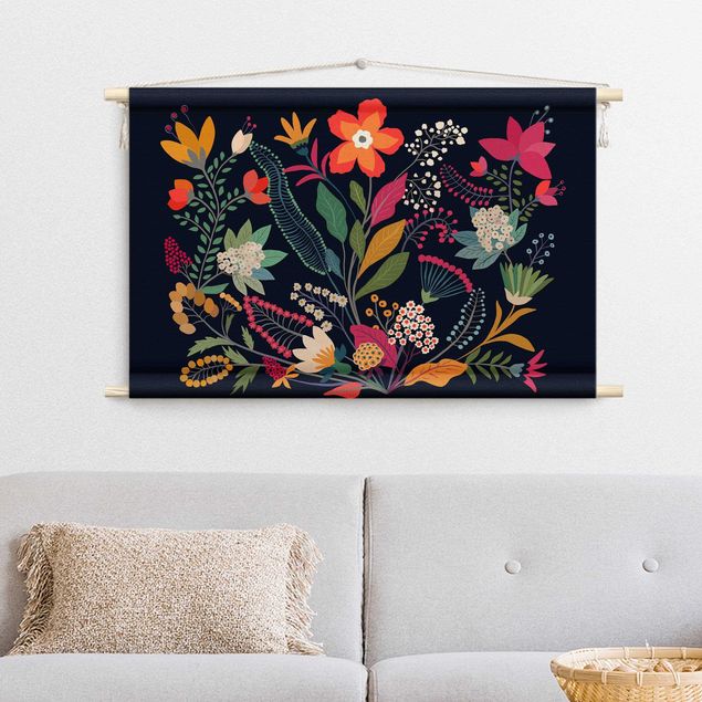 Wanddeko Schlafzimmer Mexikanische Blumen