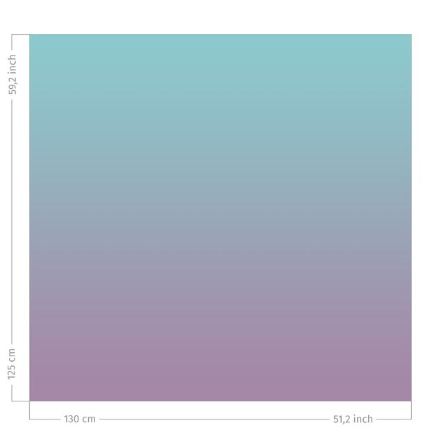 Wanddeko Schlafzimmer Mint-Violett Farbverlauf