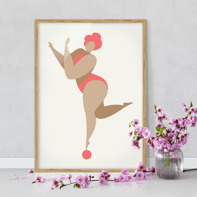 Wandbilder Ballerina Miss Dance Rosa