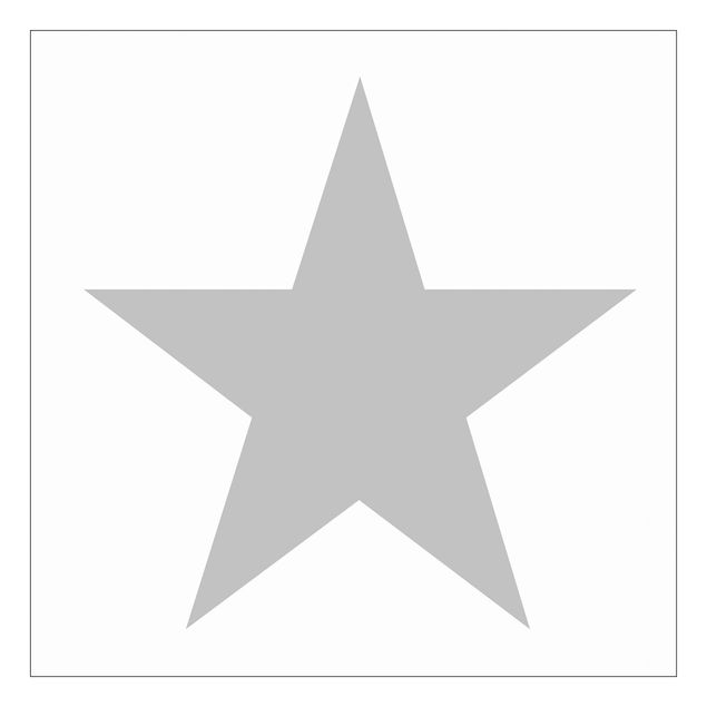 Wanddeko Jungenzimmer Große graue Sterne auf Weiß