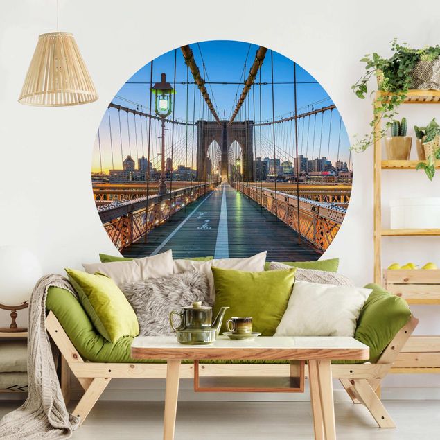 Wanddeko Schlafzimmer Morgenblick von der Brooklyn Bridge