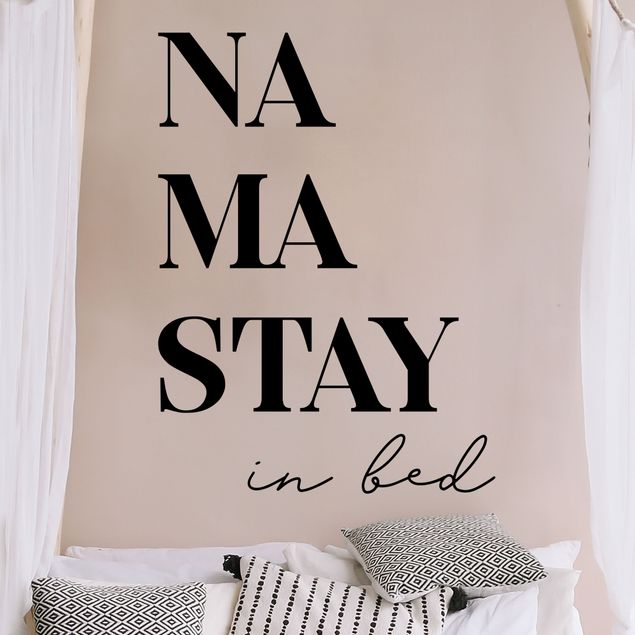 Wanddeko über Bett Namastay in bed