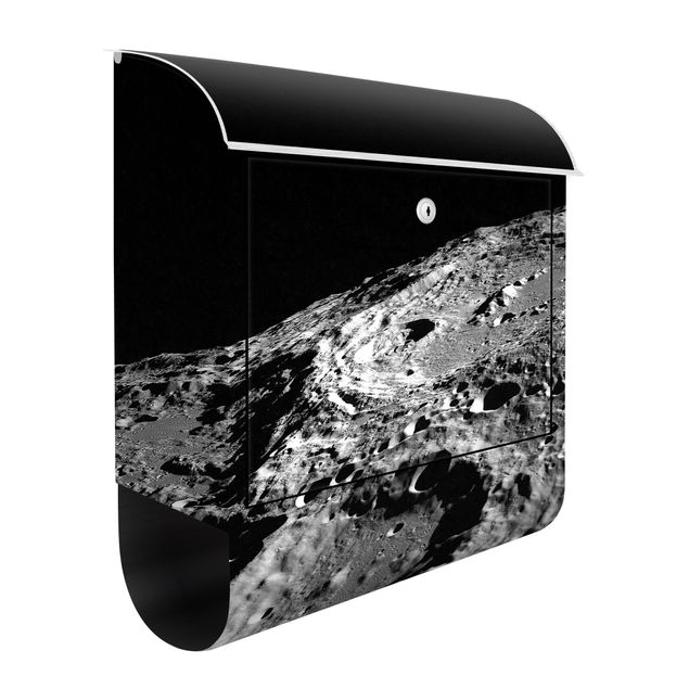 Wanddeko schwarz-weiß NASA Fotografie Mondkrater
