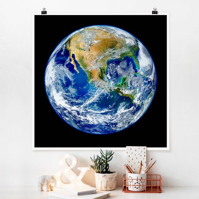 Wanddeko blau NASA Fotografie Unsere Erde