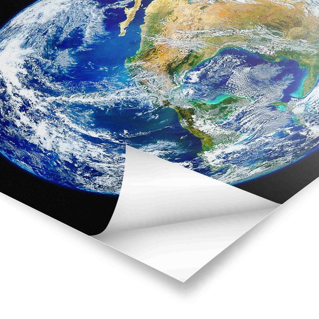 Wanddeko über Sofa NASA Fotografie Unsere Erde