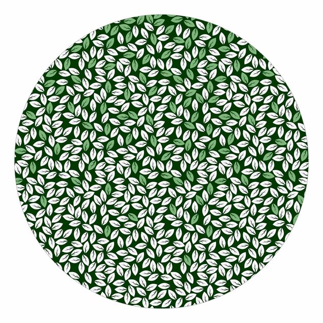 Wanddeko Flur Natürliches Muster Blätterregen in Grün