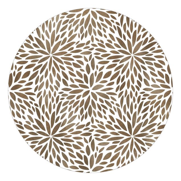 Wanddeko Flur Natürliches Muster Blumen in Braun