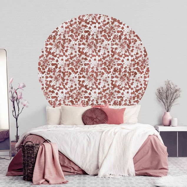 Wanddeko Küche Natürliches Muster Pusteblume mit Punkten Kupfer