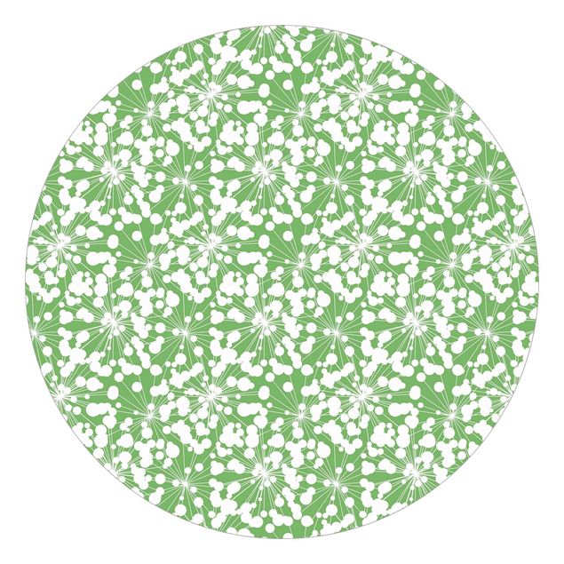 Wanddeko Flur Natürliches Muster Pusteblume mit Punkten vor Grün