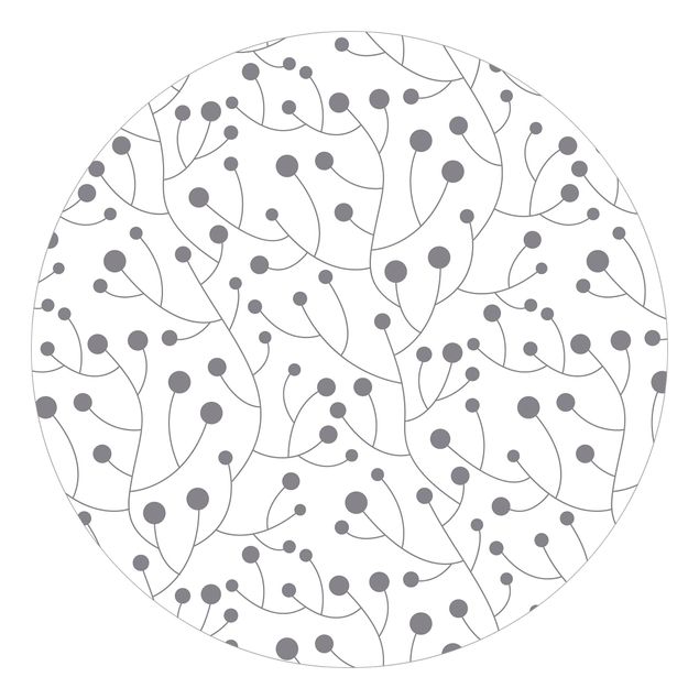 Wanddeko Flur Natürliches Muster Wachstum mit Punkten Grau