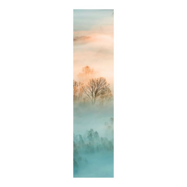 Wanddeko Wohnzimmer Nebel bei Sonnenaufgang