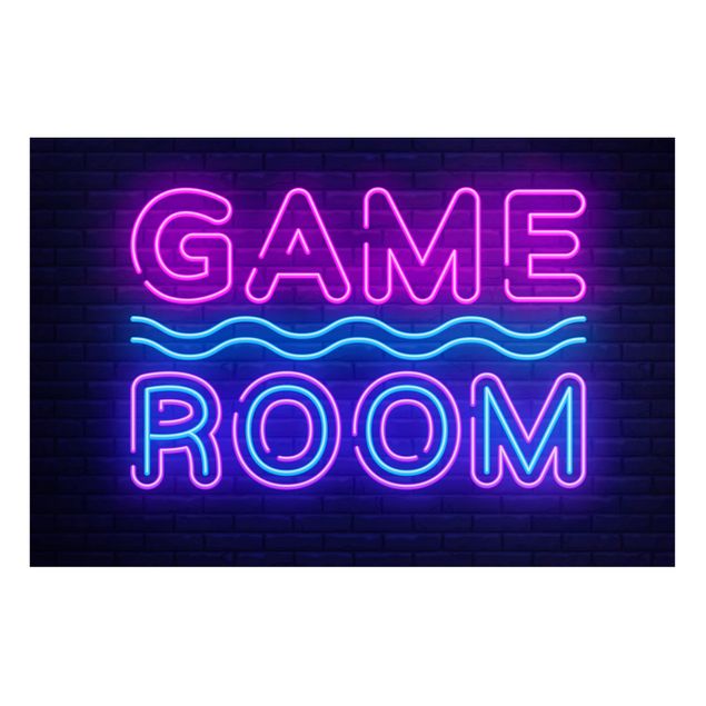 Wanddeko Büro Neon Schrift Game Room